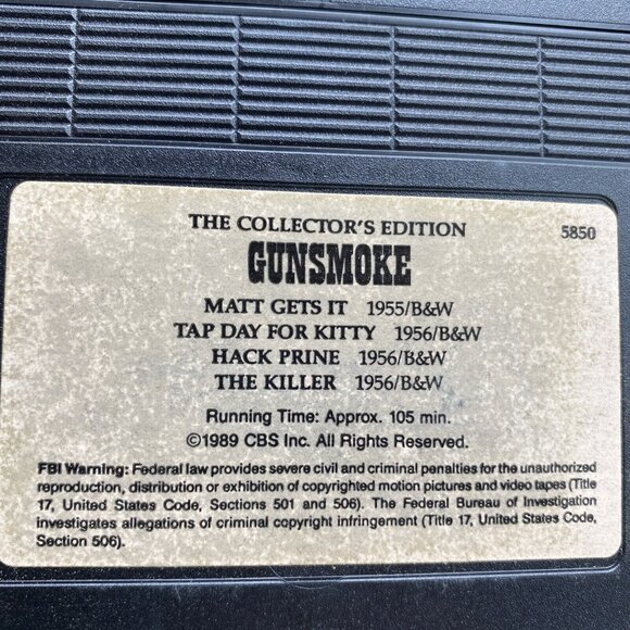 Gunsmoke VHS Collector’s Edition Columbia House CBS Western Bundle Of 10 - Picture 7 of 8